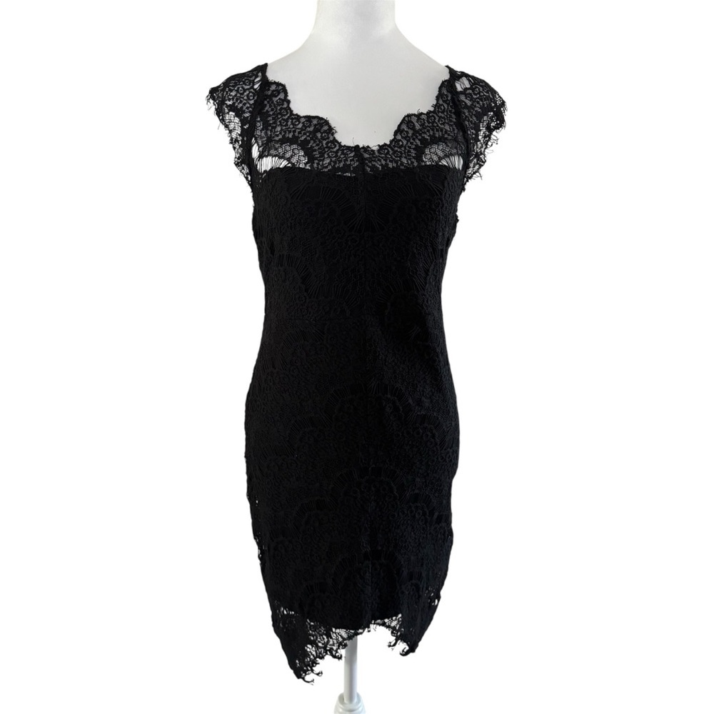 Intimately Free People Peekaboo Lace Hi-Low Dress | Black | S - Picture 3 of 13